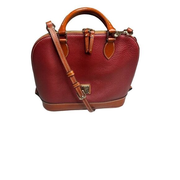Dooney & Bourke Pebbled Grain Leather Satchel Handbag Burgundy Comes w/ Dust Bag - Picture 1 of 16